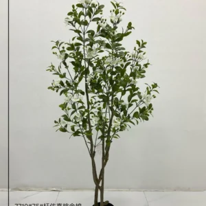 EASYCOMFORT Fake Camellia Tree Plant