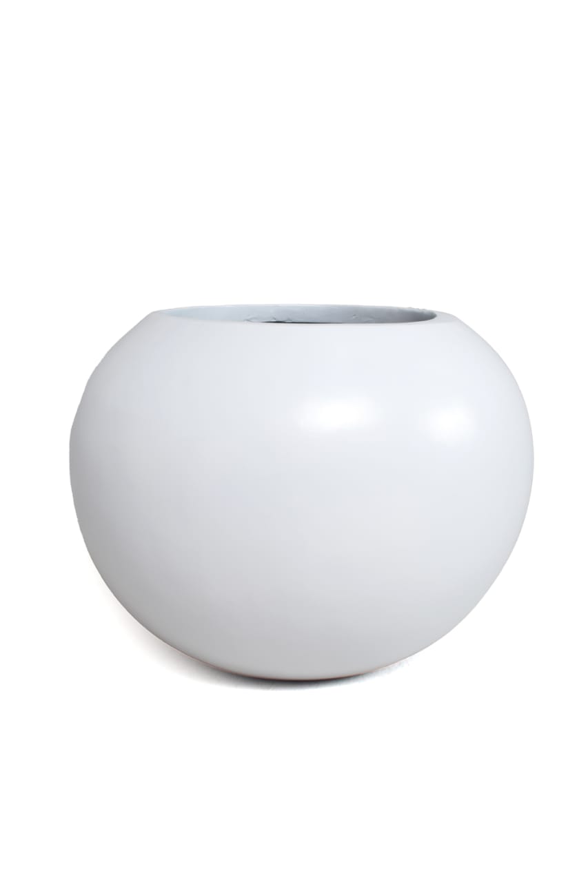 Fiberglass White Pot Planters – Jarring Matka (Traditional Curved Design):