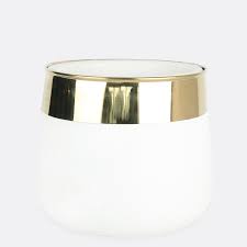 Golden Luxe Planter Off White