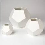 Hexa Shadow Planter White 12"