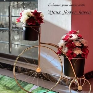 Cycle (metal) with flowers (all colours)