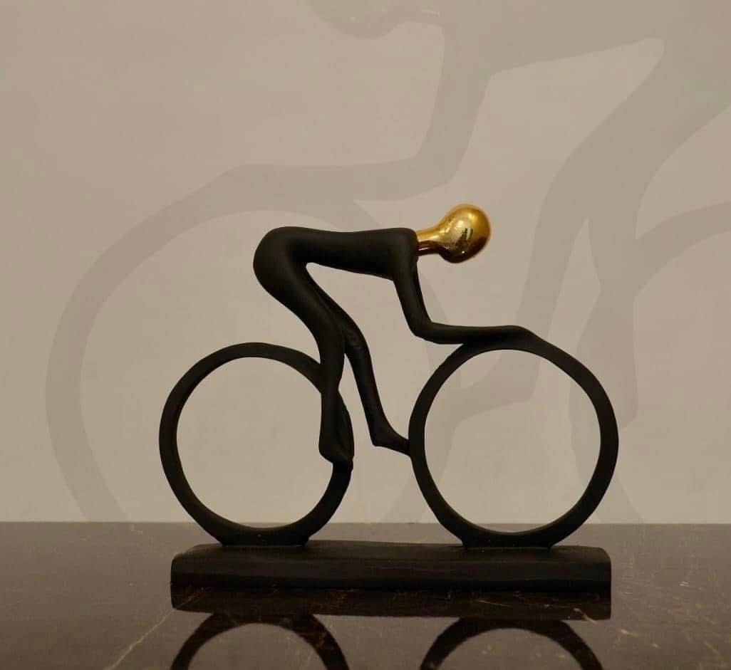 Cyclist Sculpture Figurine