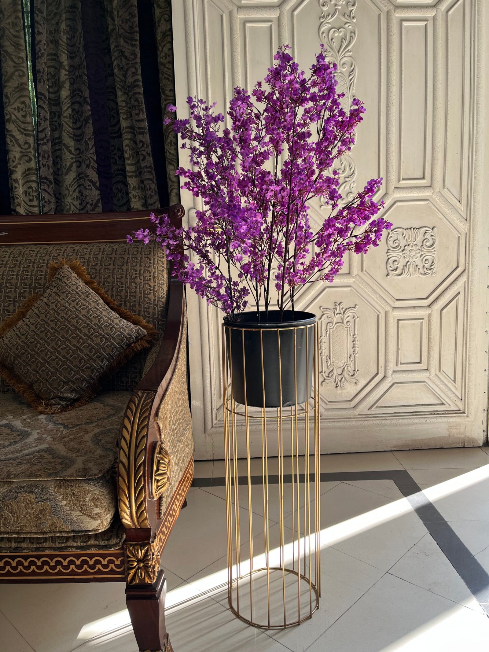 Cherry blossom purple with metal stand - Image 2