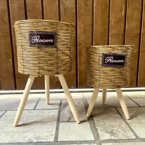Tripod basket set of two