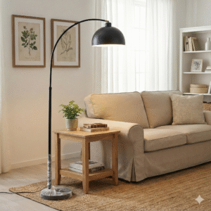 Curved lamp black/golden