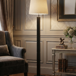 Wooden lamp with shade 5 feet