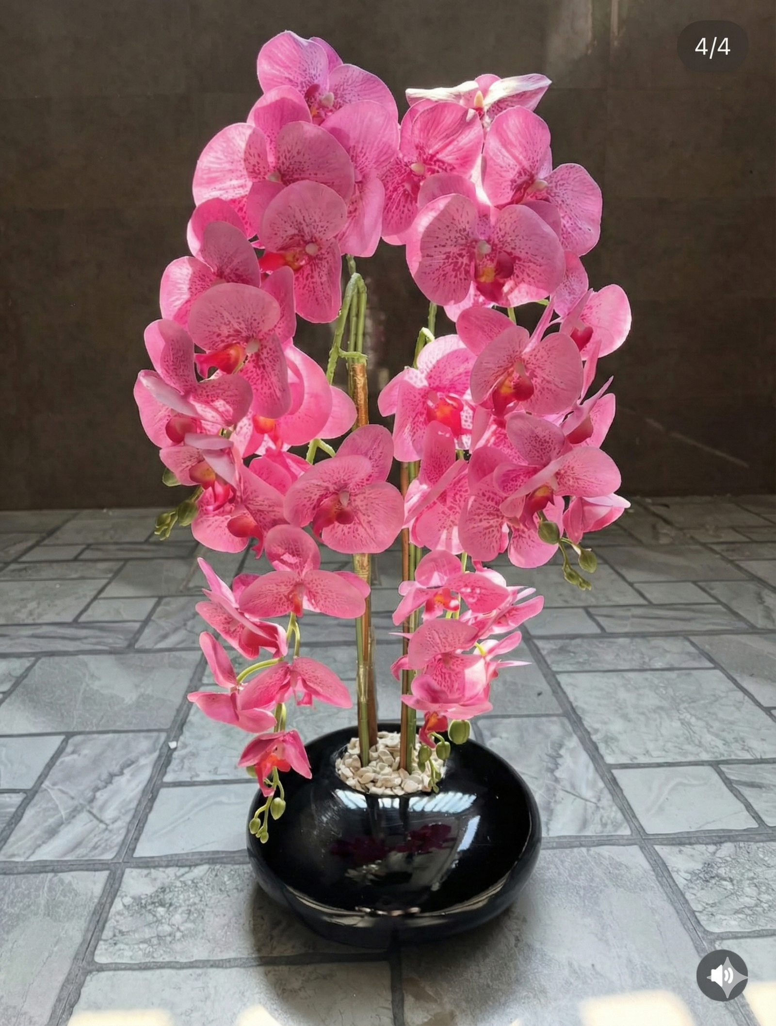 Orchid in oval base vase (multiple colors available) - Image 6