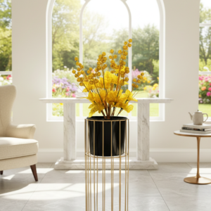 Mimosa plant in metal stand 2  feet