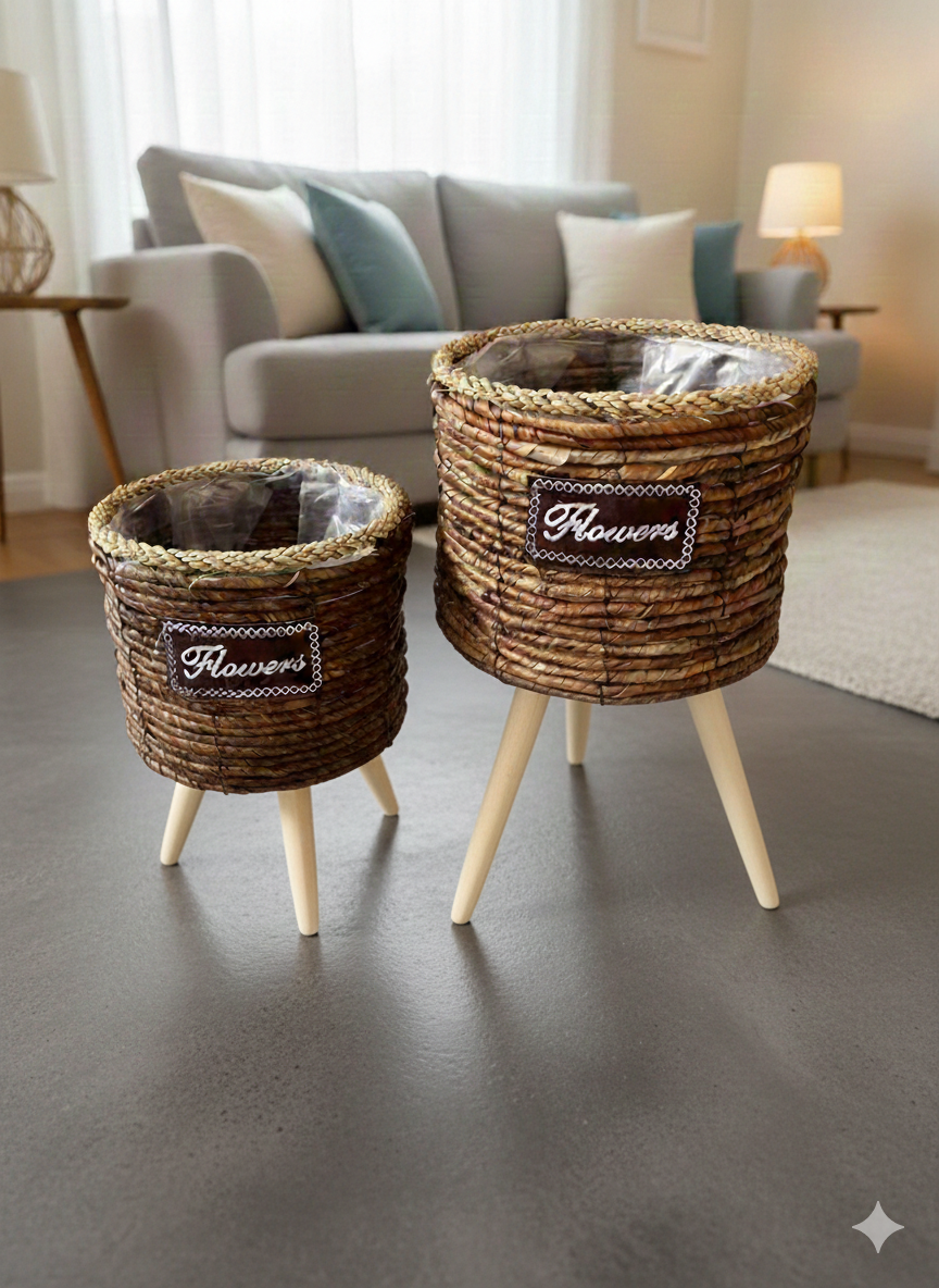 Woven Basket Planters