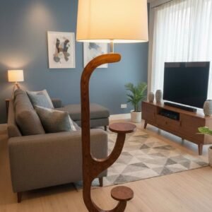 Curved Shelf Floor Lamp