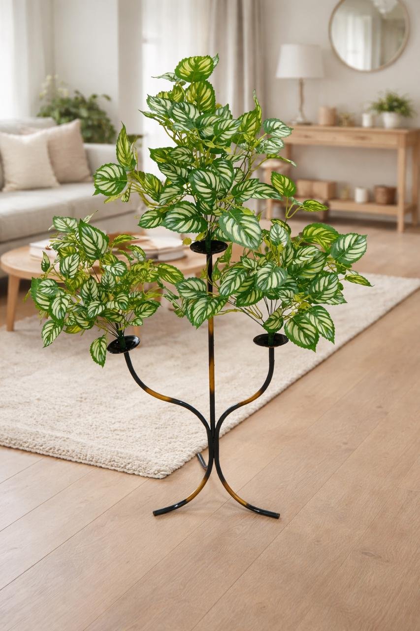 Decorative Artificial Calathea Plant Stand