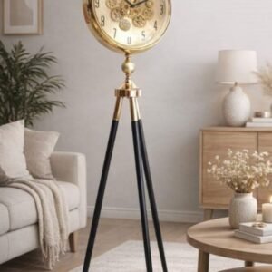 Moving Gear Tripod Clock