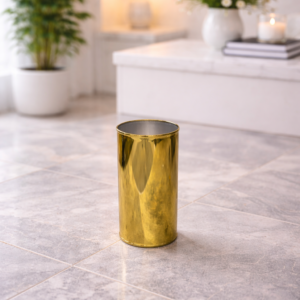 Mirror Gold Cylindrical Planter