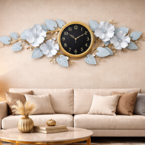 Metal Flower Wall Clock