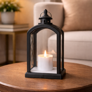 Mini Black Vintage Candle Lantern
