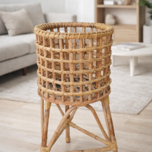 Rattan Woven Planter Stand