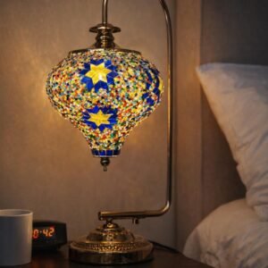 Mosaic Brass Bedside Lamp