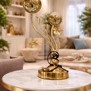 Elegant Gold Floral Table Lamp