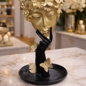 Golden Bloom Butterfly Sculpture