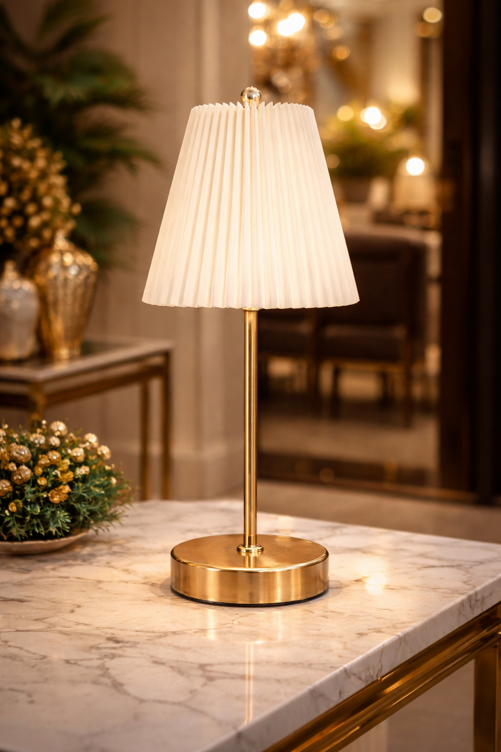Pleated Shade Table Lamp