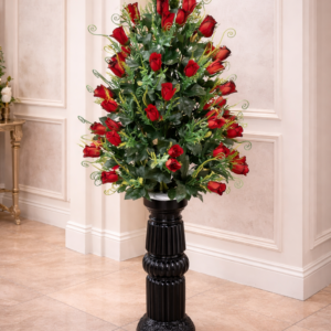 "Majestic Red Rose Tower