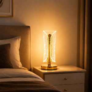 Golden Geometric Elegance Lamp