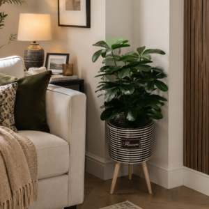 Striped Wooden Planter