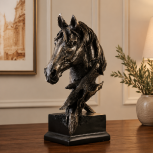 Majestic Bronze Horse Head Sculpture