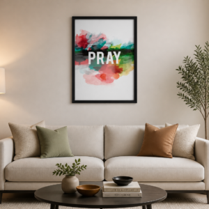 Pray Abstract Wall Art Frame