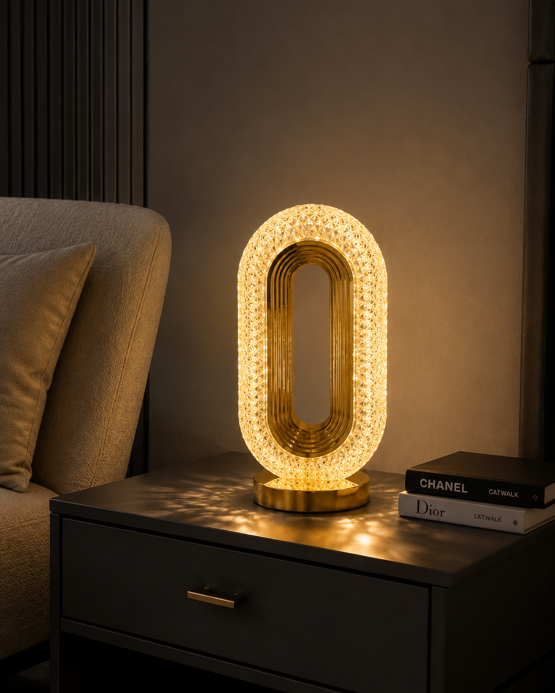 Luminara Oval Crystal Lamp