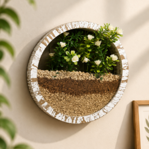 Rustic Round Wall Planter(Large)