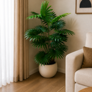 Elegant Tropical Palm Indoor Plant(without round pot) 3 feet