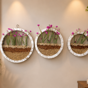 Pink Blossom Wall Planter Trio