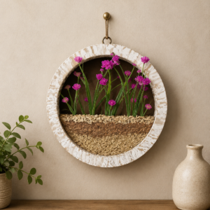 Circular Floral Wall Planter