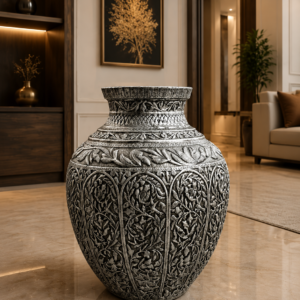 Ornate Silver Vintage Vase