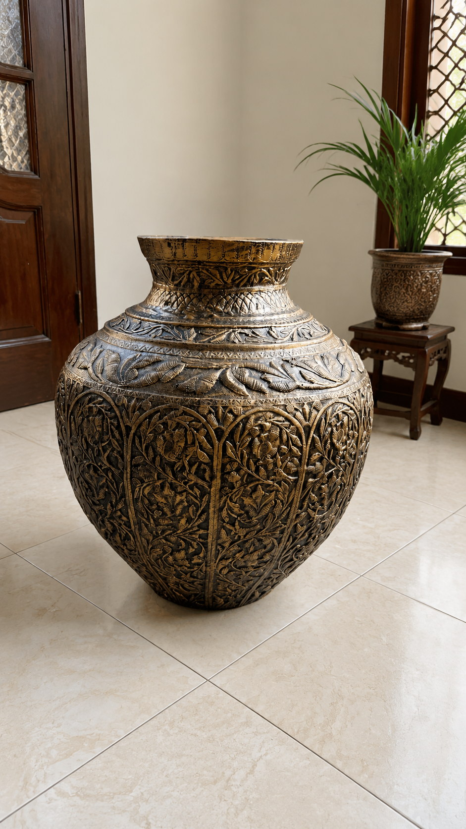 Traditional Embossed Bronze Antique
