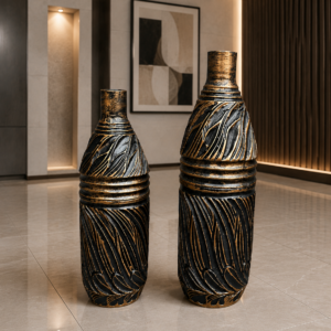 Black & Gold Luxury Decorative Vase Set
