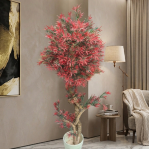 Crimson Flame Artificial Foliage Tree