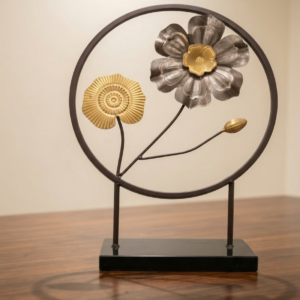 Golden Floral Ring Table Decor