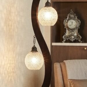 Curve Crystal Globe Floor Lamp