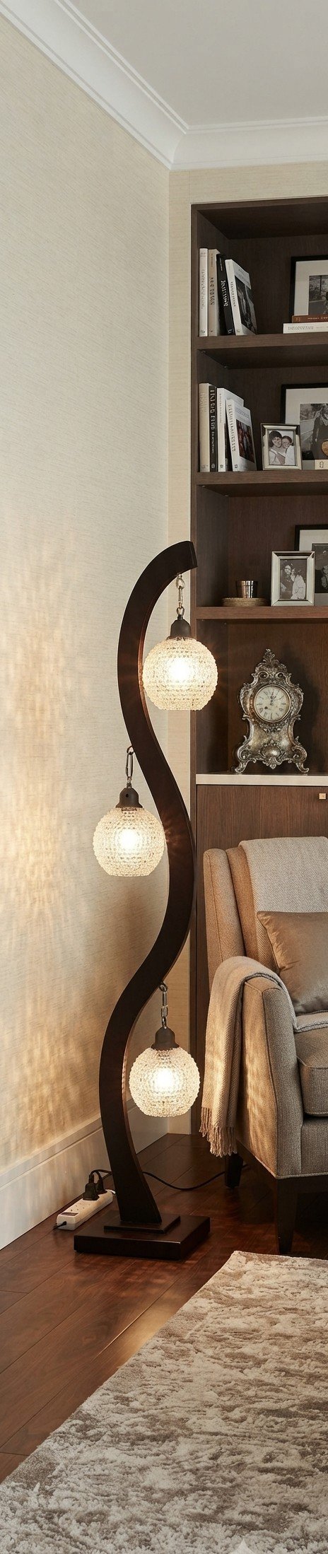 Curve Crystal Globe Floor Lamp
