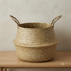 Artisanal Seagrass Belly Basket