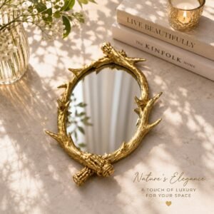 Golden Branch Nature Frame Mirror