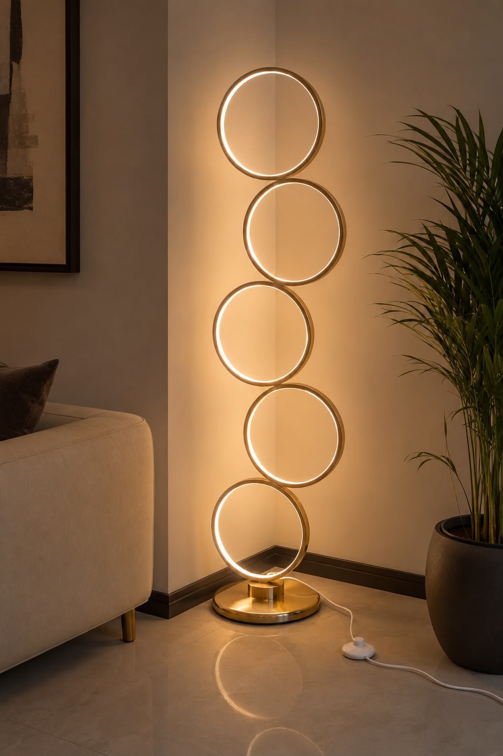 Interlocking Ring Floor Lamp