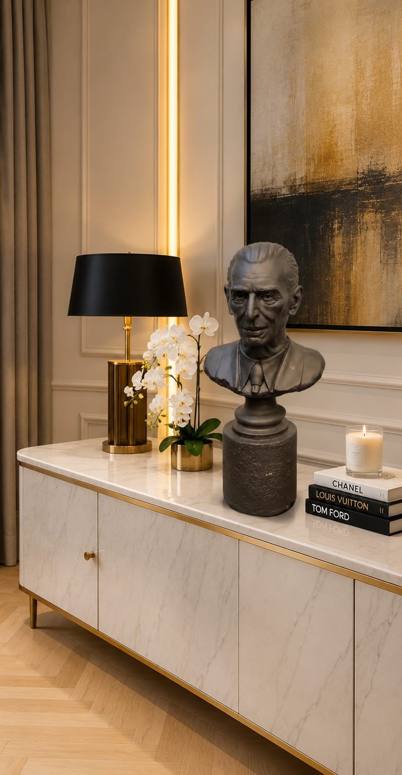 Classic Gentleman Bust Sculpture