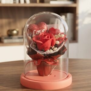 The Eternal Rose "Love" Glass Dome