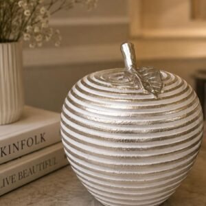 Luxury White & Gold Apple Decorative Sculpture