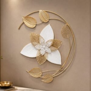 Luxury Golden Floral Metal Wall Decor