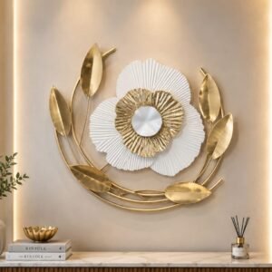 Luxury Golden Floral Metal Wall Decor