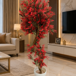 Crimson Floral Accent Tree
